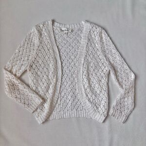 Cloud Chaser White Knit Cardigan, Size XS
